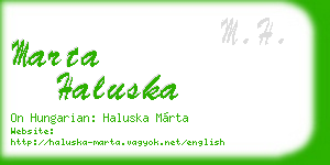 marta haluska business card